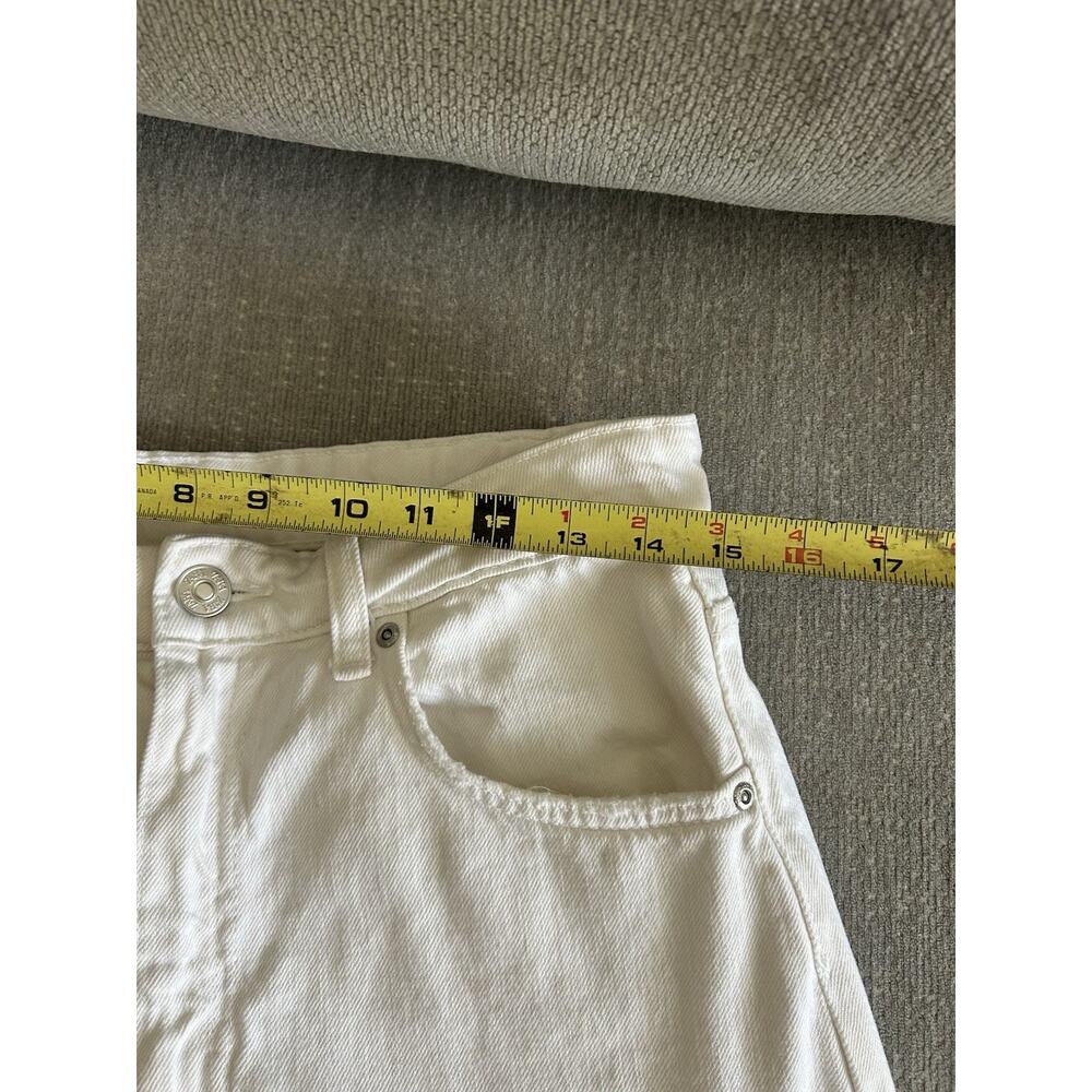 ZARA Barrel Jeans White Wide Leg Size 6 Baggy Boho - Picture 4 of 10